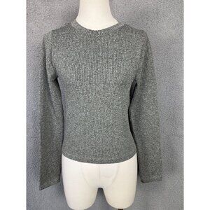 Hippie Rose  Juniors' Ribbed Green Long Sleeve Seamless Knit Top  Medium NWT's.